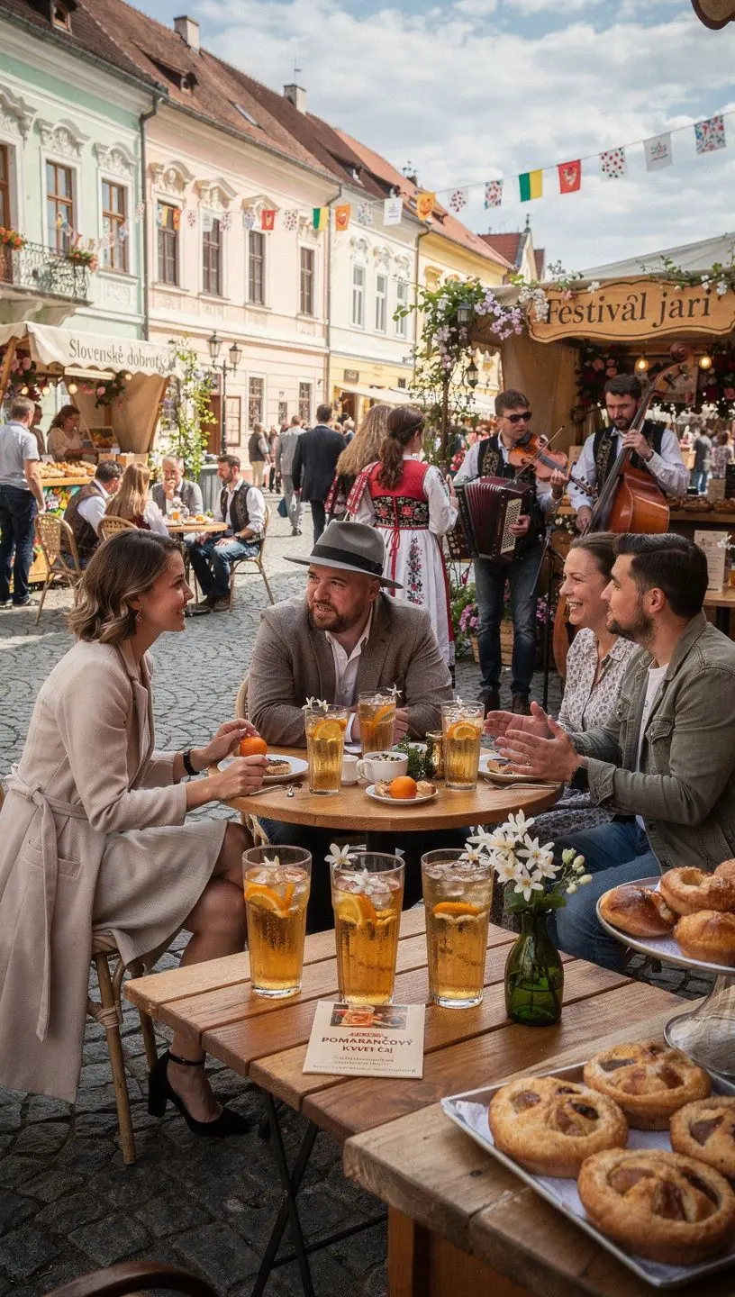 Hladký čaj z pomarančových kvetov v šálke s nadýchanou penou na povrchu.