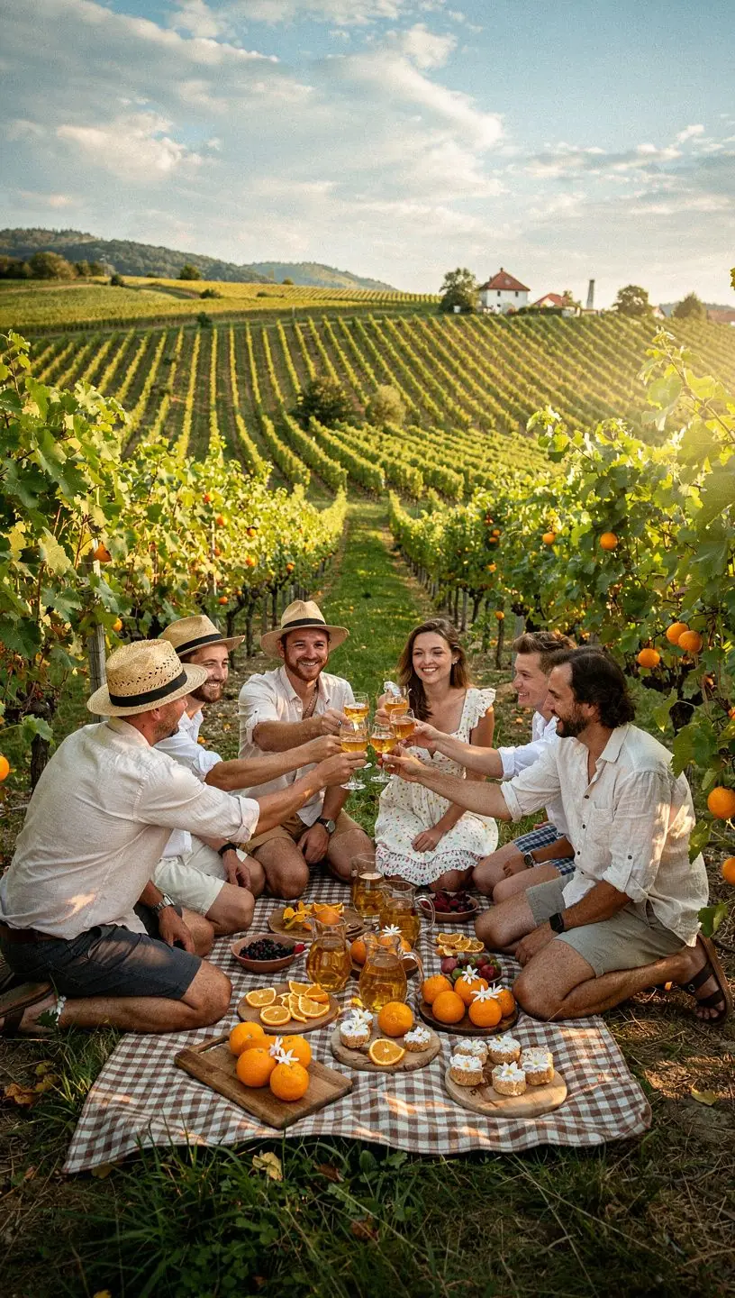 Záber na sušené kvety pomaranča rozložené na drevenom stole v slnečnom svetle.