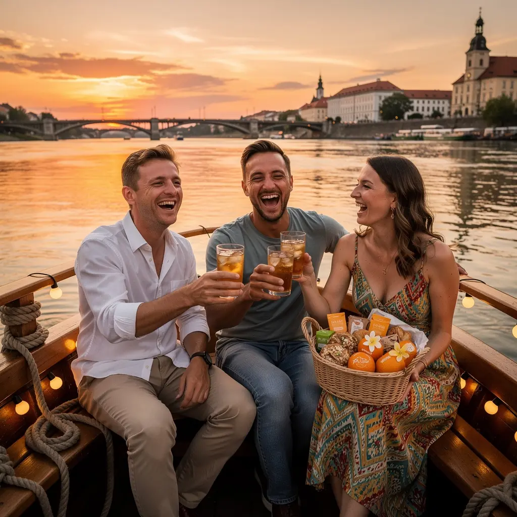 Detailný pohľad na citrusové plody vedľa šálky čaju z pomarančových kvetov.