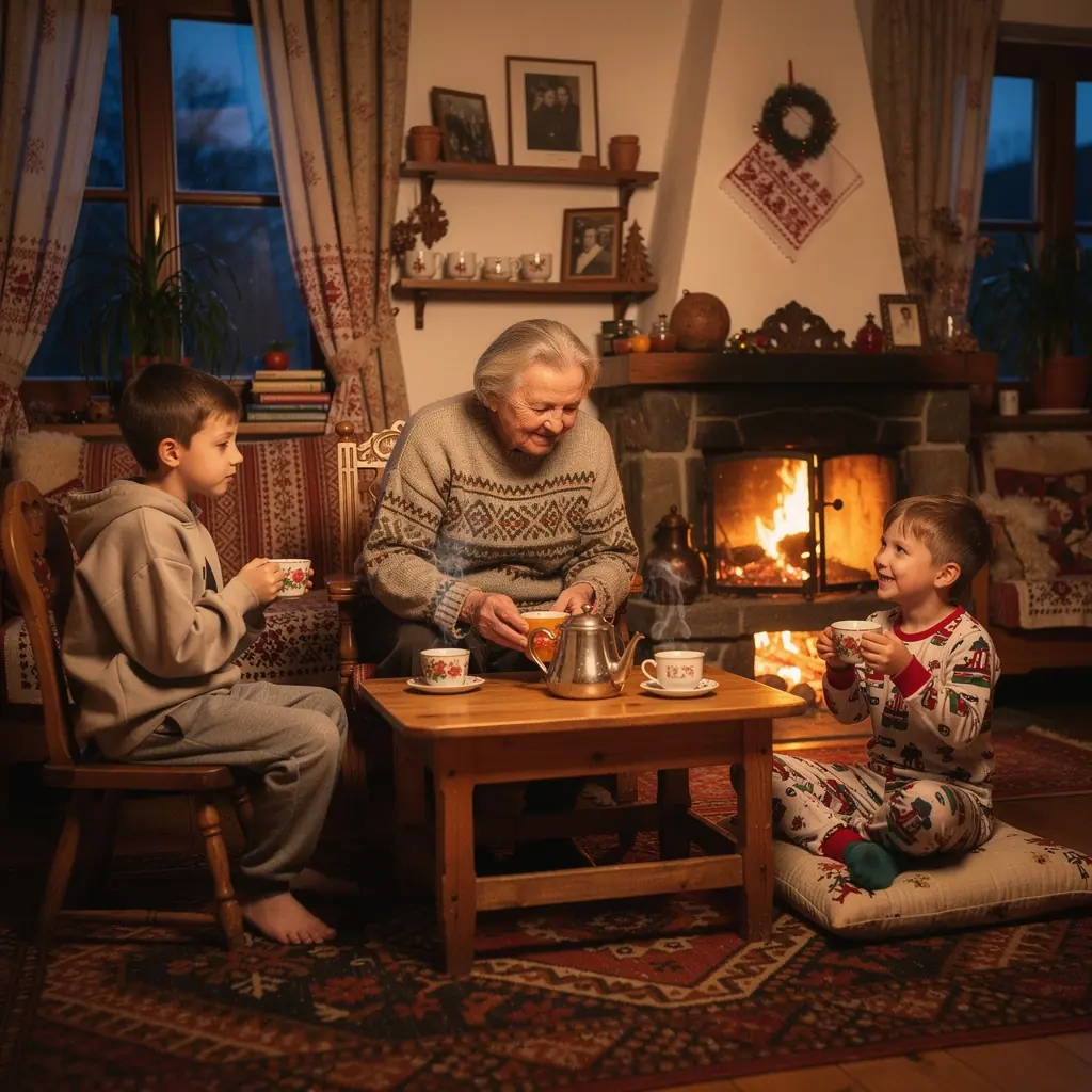 Krásna scéna s čajom z pomarančových kvetov, citrónom a medom na raňajkovom stole.